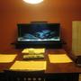 75 gallons freshwater fish tank (mostly fish and non-living decorations) - dining room entertainment